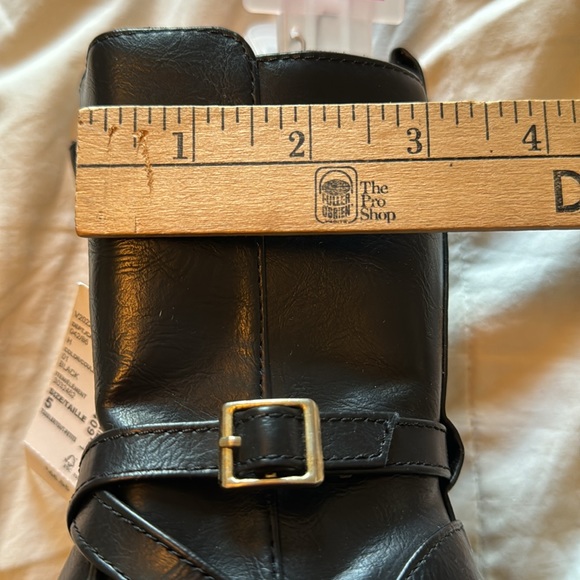 Children’s Place NWT Girls tall black faux leather boots Size 5 - Picture 4 of 11